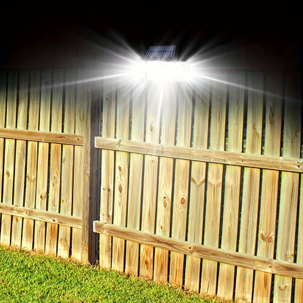 2pcs/4pcs Solar Motion Sensor Lights, 348 LED 2500 Lumens Solar Outdoor Lights with Remote, IP65, 3 Head, 270 ° Wide-angle Motion Sensor Lights Outdoor, 3 Patterns Of Wall Lights Solar Security Flood Lights for Patio, Garden