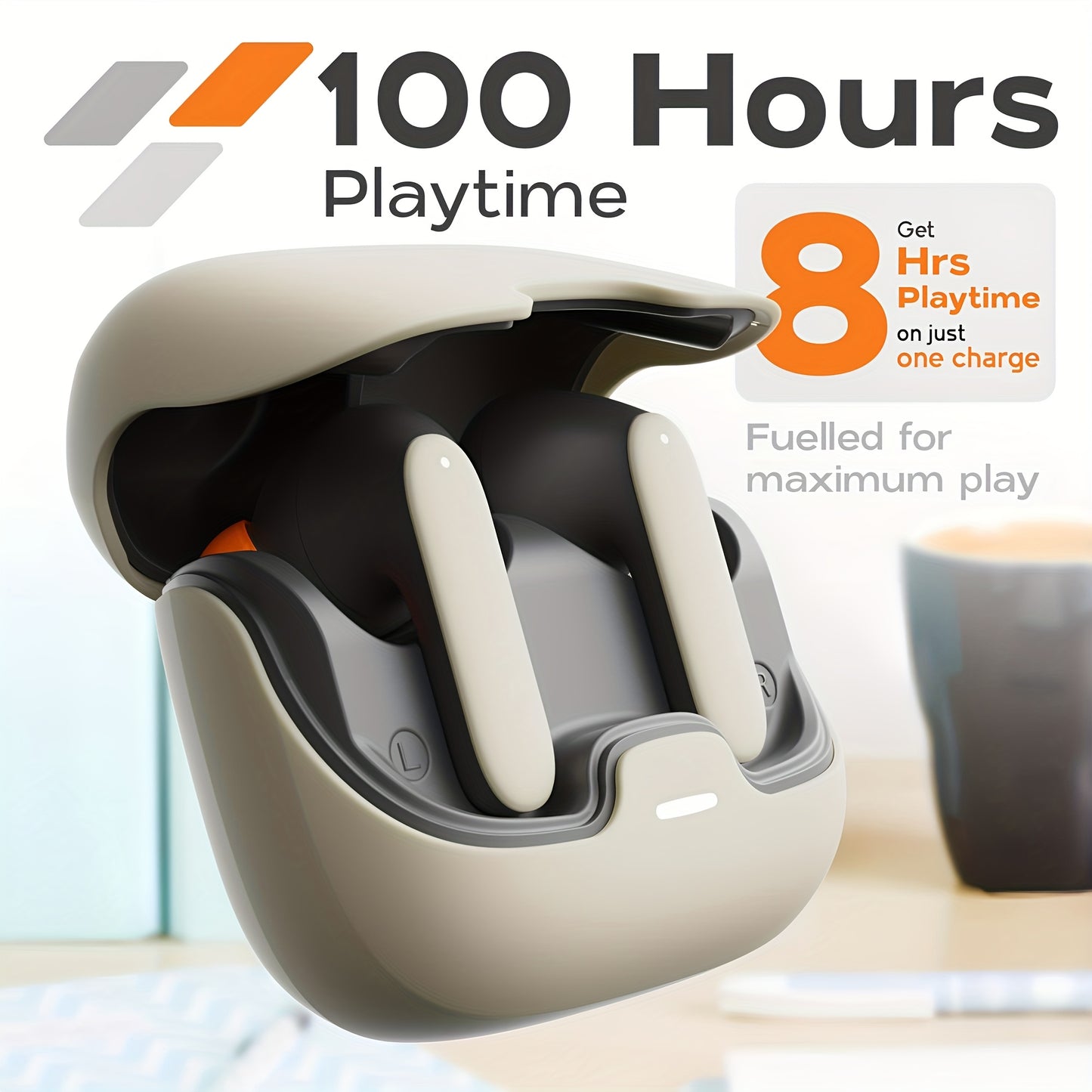 [Smart Bluetooth Headphones] AI Translation Smart Bluetooth Headphones | 4 Mic ENC Noise-cancelling TWS Earbuds, 140+ Languages Real-time Translation, 550mAh Ultra Long Standby, Music Playback, Mobile Phones & Conference Brie