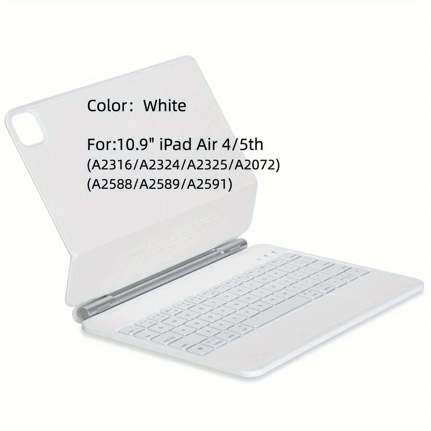 DVWDVW 7-Color Backlit For IPAD Keyboard Case, PU Leather, Magic Magnetic Stand Keyboard For IPad Pro 2024 (M4) With Multi-Touch Trackpad, Floating Design, 7 Colors Backlit, Wireless Keyboard Case