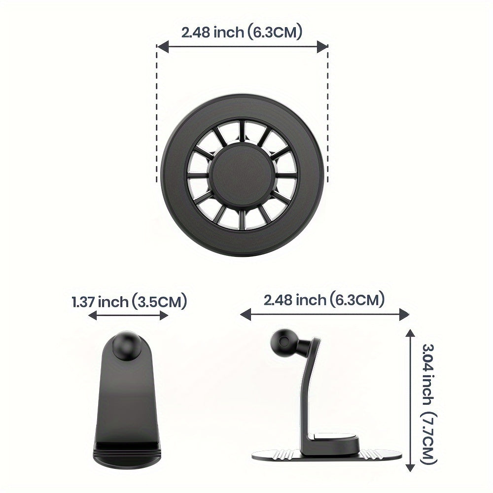 Magnetic Car Mount, Strong Magnetic Phone Holder for Car Vent, 360° Rotation Hands Free Phone Holders for Your Car, Universal Air Vent Car Cell Phone Holder Mount for iPhone & All Phones