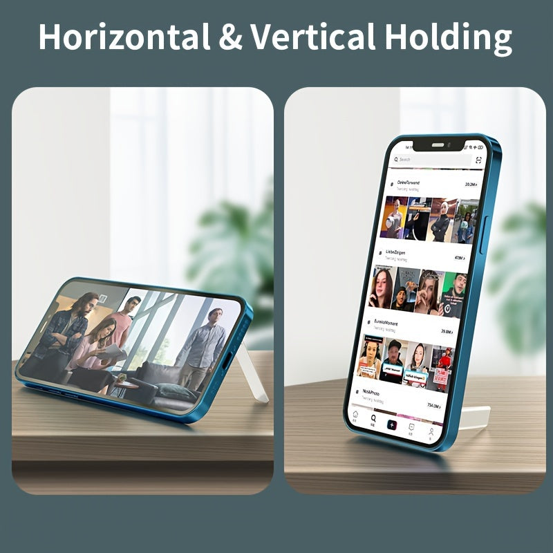 Two Packs Of Ultra-thin, Portable, High-strength Zinc Alloy Golden Phone Stands With High Stickiness. Adjust To Horizontal And Vertical Positions, Freeing Your Hands For Video Calls And Watching Movies, Suitable For Phones Wi