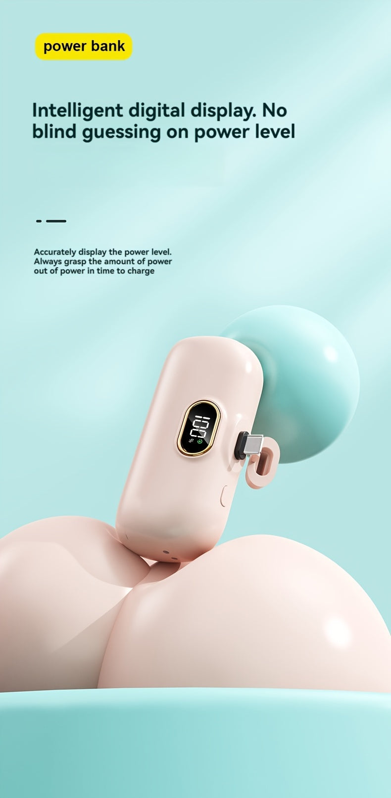 5000mAh Mini Power Bank Wireless Fast Charger Comes With Output Cable, Mini Portable External Battery, Power Bank For IPhone14, Samsung Android Power Bank