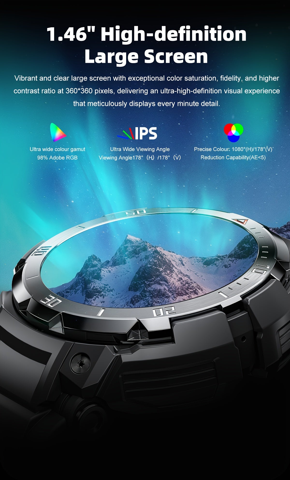 2025 New 3-In-1 Smartwatch with Wireless Earbuds for Men, Music And Fitness Features, 1.46-Inch HD Display, Call Functionality, Speaker, Recording, Sports Tracker, Compatible with Ios And Android, Long Battery Life