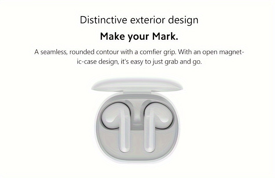 Xiaomi Redmi Buds 4 Lite - Wireless Earbuds with Black and White Color Options, Compact Design, Long Battery Life, and Crystal-Clear Sound Quality