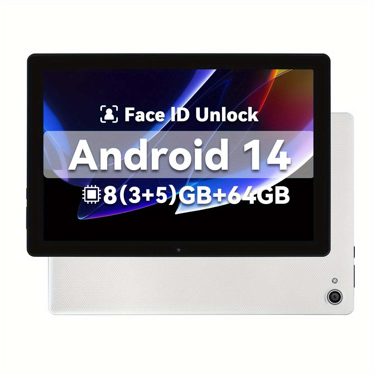 MAYPUG Multi-Function 2-in-1 Tablet with Wireless Keyboard, for Android 14, Octa-core, 10-inch Screen, 8GB (3+5) for RAM, 64GB ROM, Expandable Up to 1TB, WiFi 6, 5MP + 8MP Camera, 1280*800 HD, 5000mAh, with Wireless Keyboard,