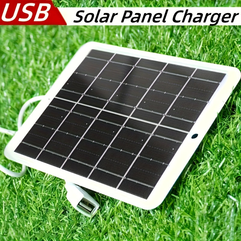 3W-5V Portable Solar Charger with USB, Safe for Power Banks & Phones, Ideal for Outdoor Camping, Flashlights, Sports Cameras, Small Fans