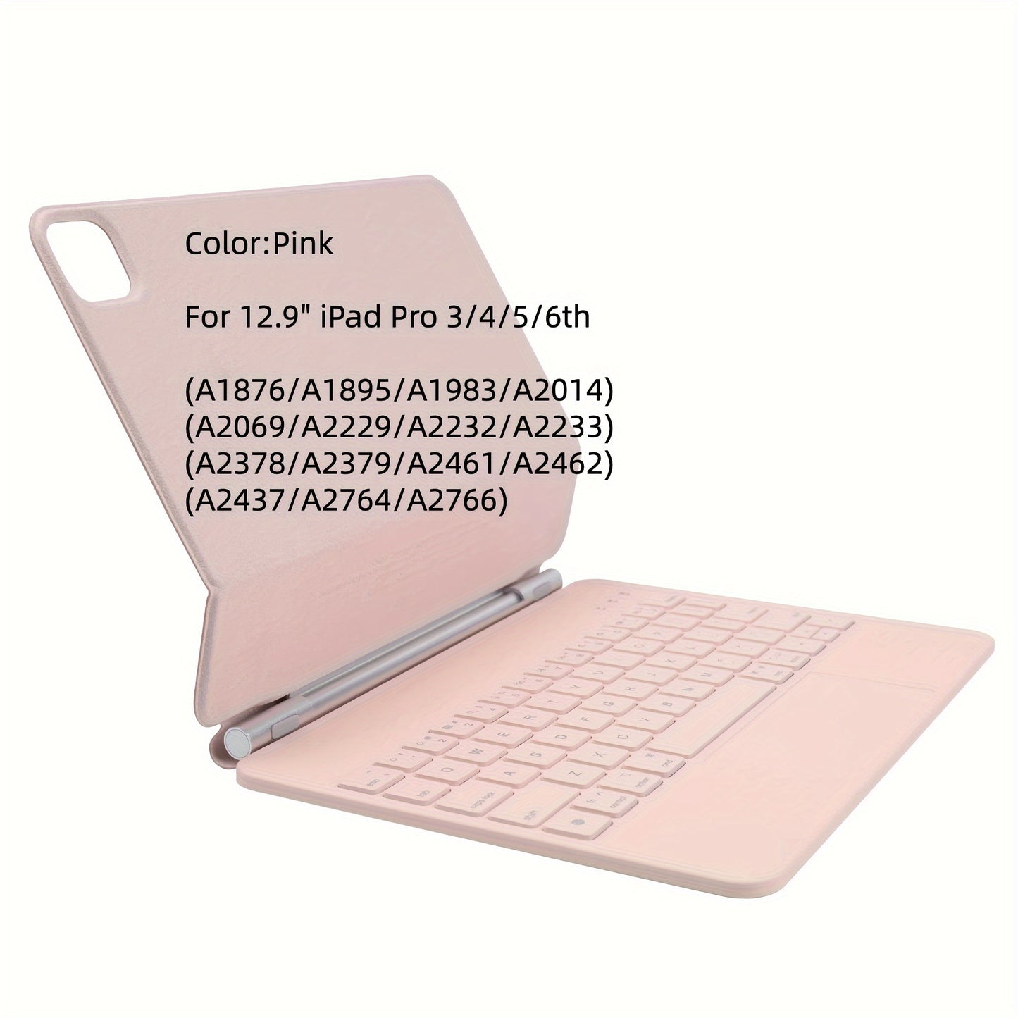 DVWDVW 7-Color Backlit For IPAD Keyboard Case, PU Leather, Magic Magnetic Stand Keyboard For IPad Pro 2024 (M4) With Multi-Touch Trackpad, Floating Design, 7 Colors Backlit, Wireless Keyboard Case