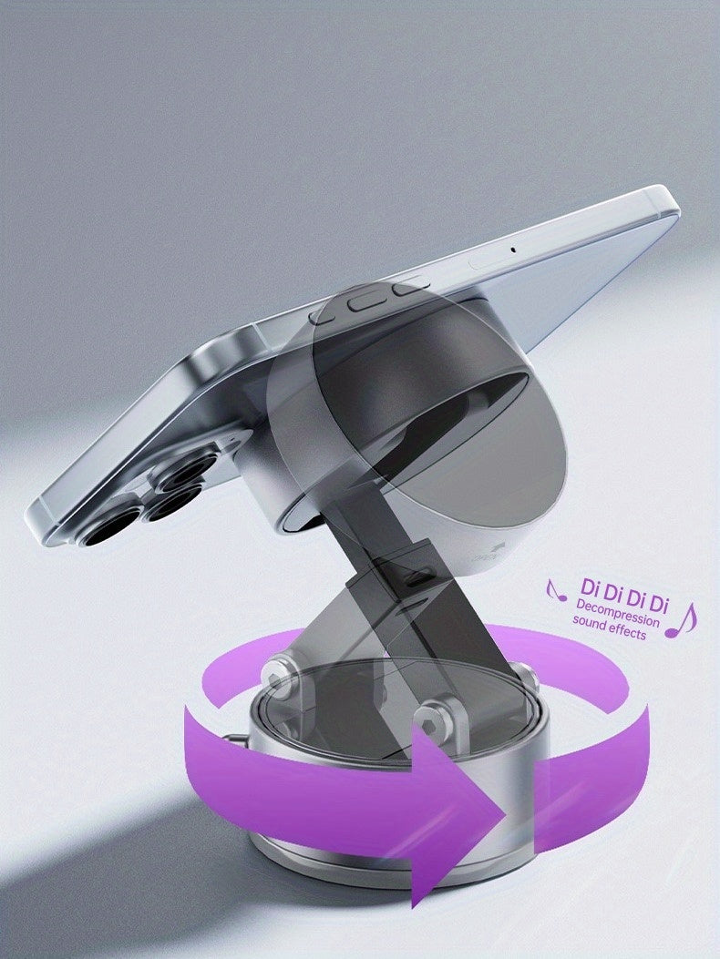 Upgraded Vacuum Magnetic Car Phone Holder, 360° Rotating Bracket Reinforced 96LBS Ultra Suction Cup, Foldable Design Telescopic Arm Adjustable Holder, for iPhone & Android Cell Phone Holders, for Your Car/Gym/Mirror Mount, G