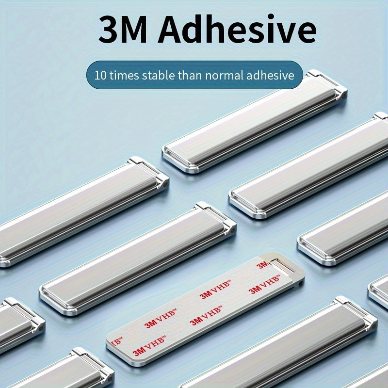 Two Packs Of Ultra-thin, Portable, High-strength Zinc Alloy Golden Phone Stands With High Stickiness. Adjust To Horizontal And Vertical Positions, Freeing Your Hands For Video Calls And Watching Movies, Suitable For Phones Wi