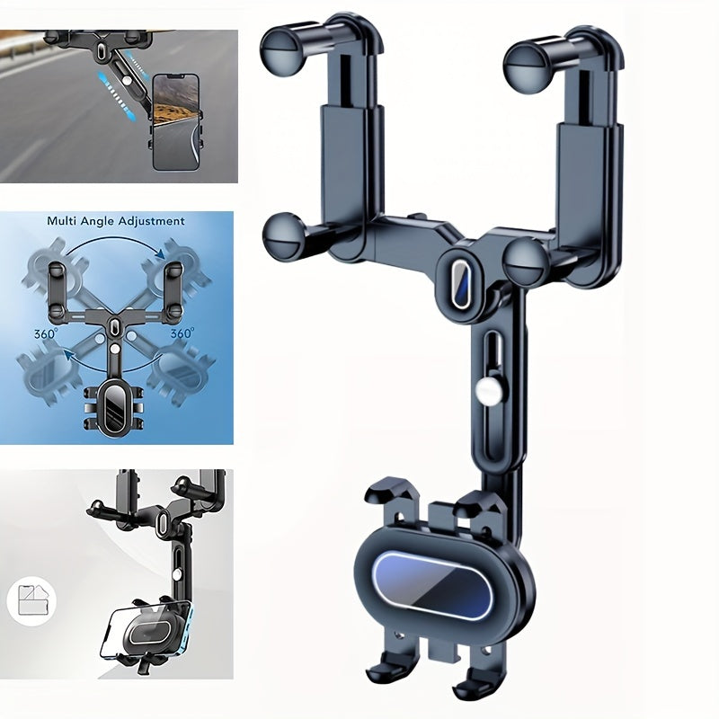 Car Phone Mount - Rotatable & Retractable, Waterproof ABS, Fits All Vehicles