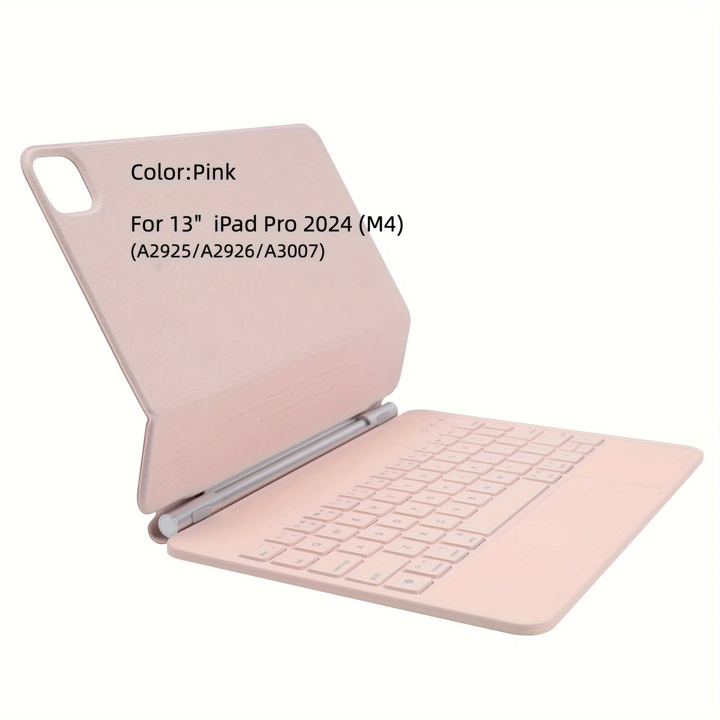 DVWDVW 7-Color Backlit For IPAD Keyboard Case, PU Leather, Magic Magnetic Stand Keyboard For IPad Pro 2024 (M4) With Multi-Touch Trackpad, Floating Design, 7 Colors Backlit, Wireless Keyboard Case