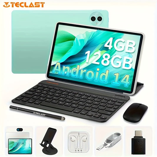 TECLAST P50S 2-in-1pc, 11" TDDI Display, Unisoc T606 Octa-Core, 4GB RAM, 128GB UFS, Android 14, Metal Unibody, Type-C, 13MP+5MP Cameras, 8000mAh Battery, with Keyboard, Wireless Mouse, Case, Protective Film, Headphones for 2-