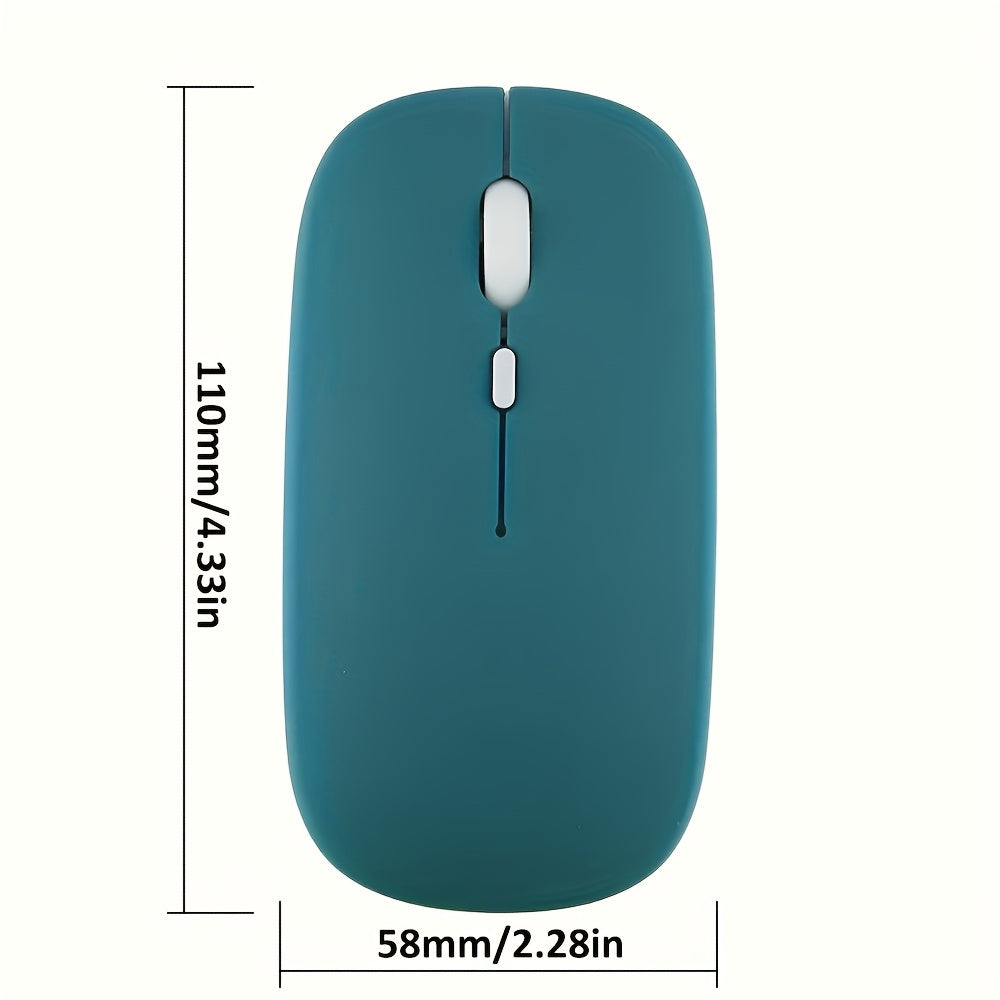 Wireless Mouse, Ultra-Thin, Silent, Battery Powered, Compatible with iPad, Laptop and Desktop - Macaron Color, Suitable for Birthday, Easter, Halloween and Christmas