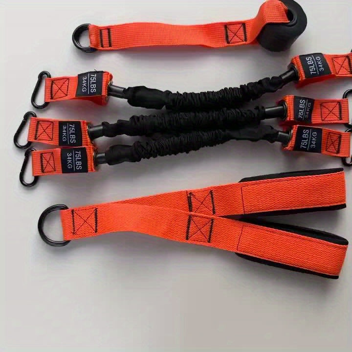 Heavy-Duty Latex Resistance Bands Set, 75-225lbs Adjustable Resistance with Handle & Door Anchor, Stackable Tricep Workout Equipment for Deltoid Push, Face Pull, Bicep Curls - Home Gym Resistance Bands, Ideal for Sports Lover