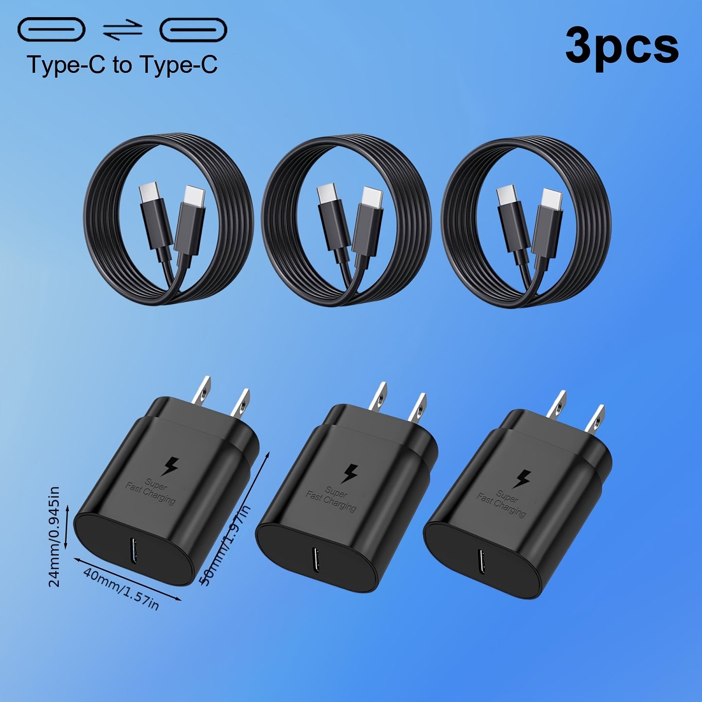 for Fast Charger Type C, Type C Wall Charger  4ft Cable Fast Charging  Galaxy S23 Ultra/S23/S23+/S22/S22 Ultra/S22+/S21 Ultra/S20 Ultra/Note 20/Note 10/Z Fold 3