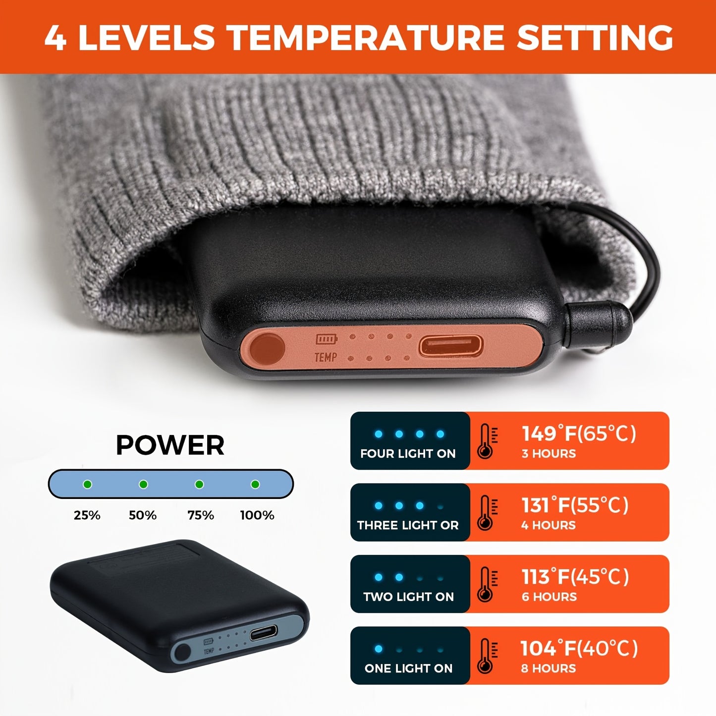 Men'S Women'S Heating Socks, Electric Heating Socks with Two 5000 Mah Power Banks, Winter Ski Heating Socks, Suitable for Winter Outdoor, Skiing, Hiking, Hand Washable, Valentine'S Day Gifts, Christmas Gifts, New Year'S Gifts