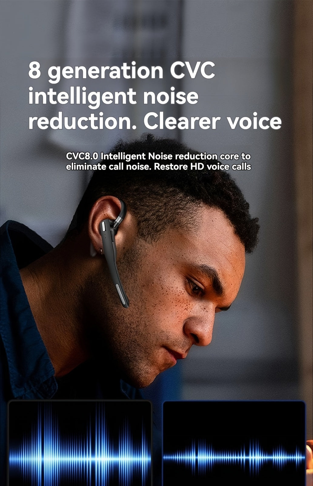 Wireless Earbuds - Two Charging Options, LED Digital Battery Display, Button Answer/End, Sweatproof Sports Running Earphones for Work and Music