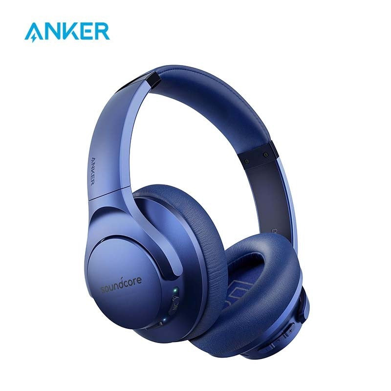 Refurbished- Soundcore by Anker Life Q20 Hybrid Active Noise Cancelling Headphones, Wireless Over-Ear Bluetooth Headphones with 40H Playtime, Hi-Res Audio, Deep Bass, Memory Foam Ear Cups and Headband