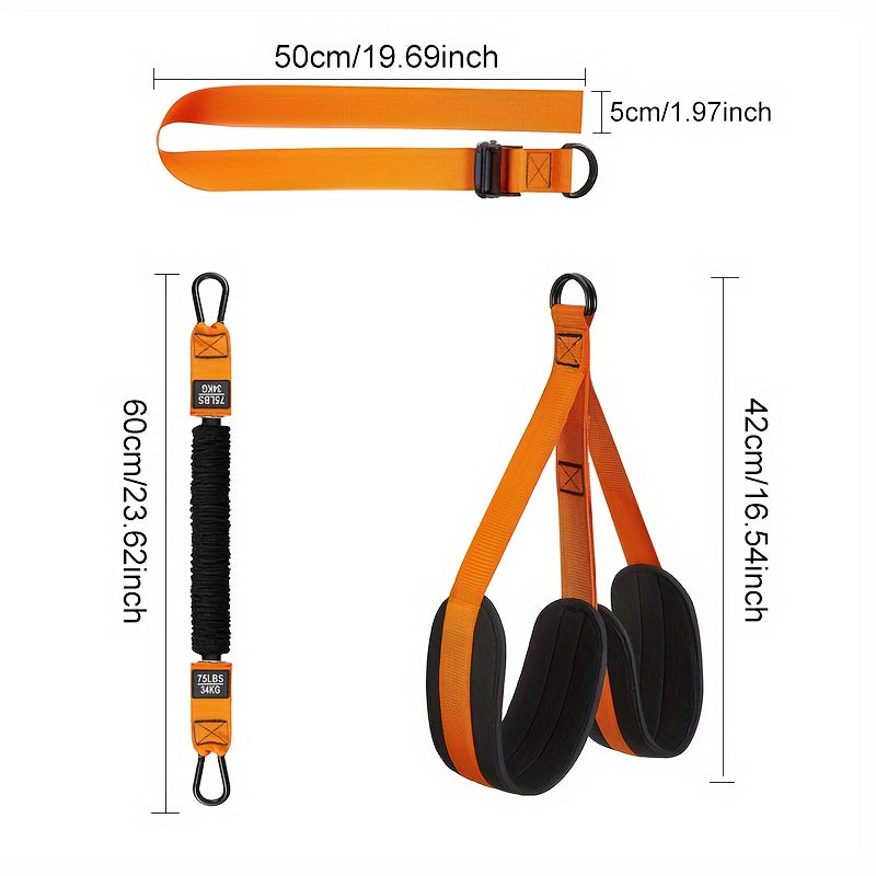 Pull Up Assist Band Set with Adjustable Resistance, Heavy-Duty TPE Fabric, Upgraded Metal Buckle & Cloth Protection, Durable Stretch Fitness Bands for Upper Body Strength - Includes Foot/Knee Rests