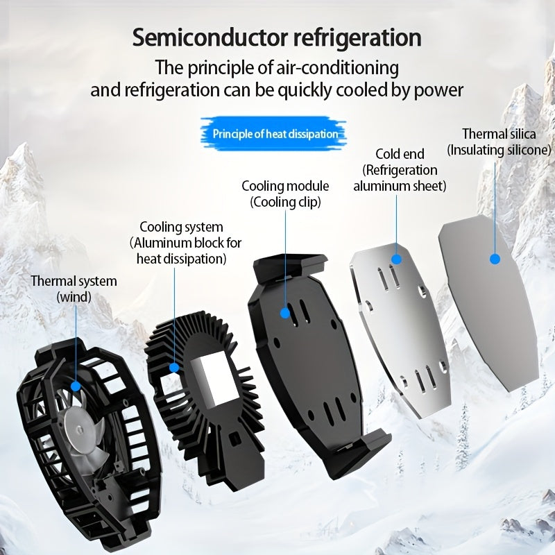 USLION Universal Cool Heat Sink Mobile Phone Cooler Phone Cooling Fan Case DL05 Digital Radiator Portable Phone Cooling Mute Fan