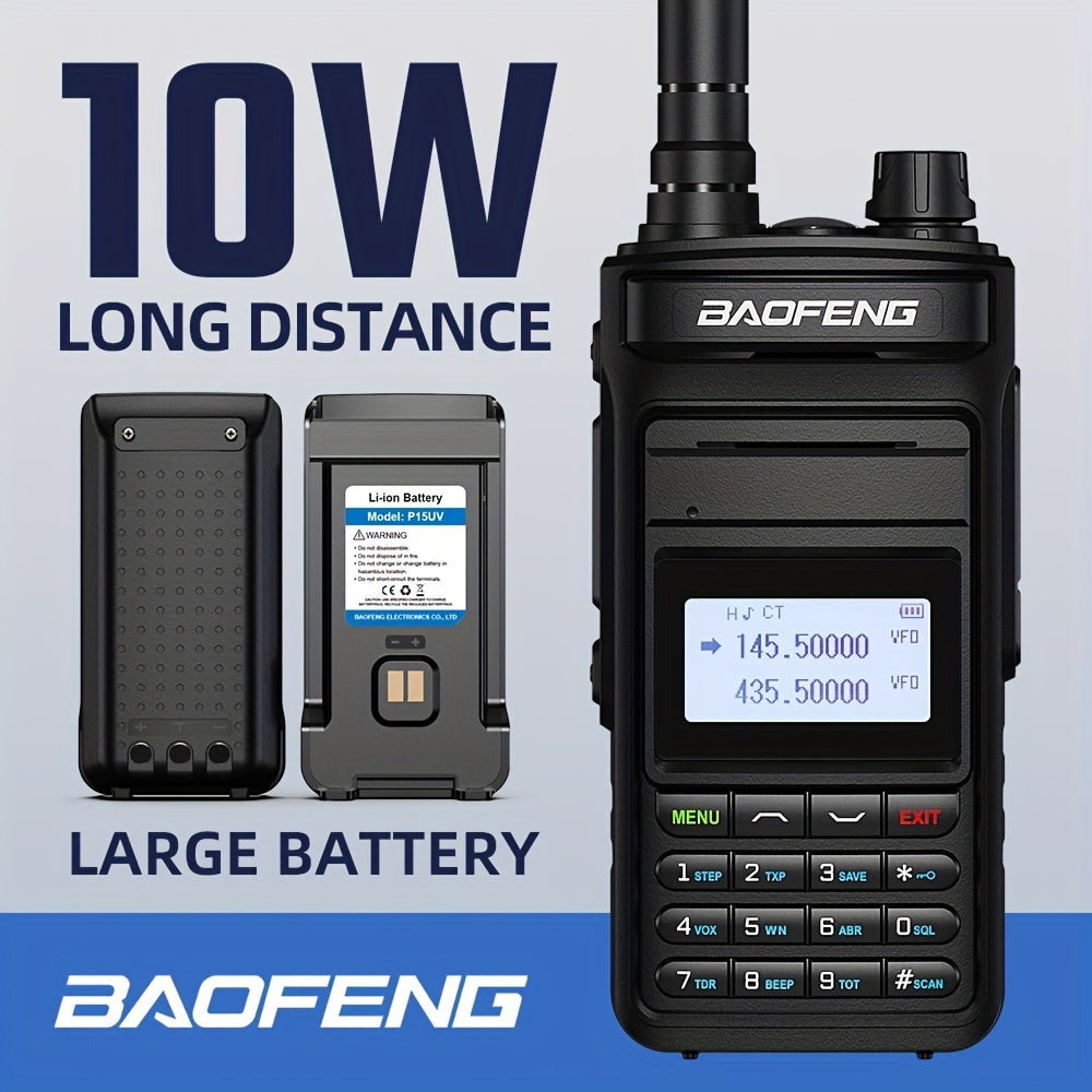2023 BAOFENG New UV999 Pro Max 10W V2 Professional 999 Channels Walkie Talkie Type-C Fast Charger Long Range Dual Band UHF VHF Two Way Radio Upgrade Handheld Transceiver
