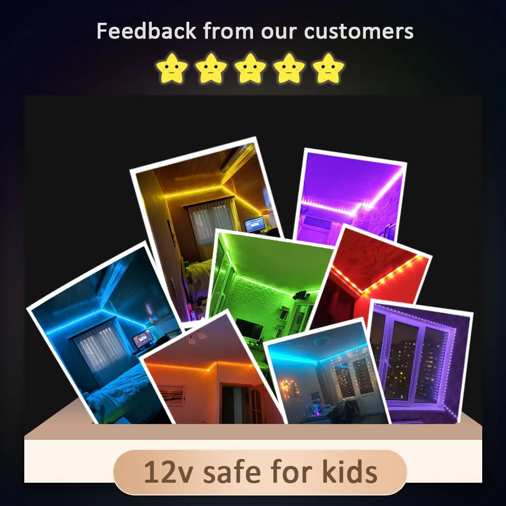 Led Strip Lights 40M (2 Rolls of 20M) Smart Light Strips with App Control RGB Led Lights for Bedroom，Music Sync Color Changing