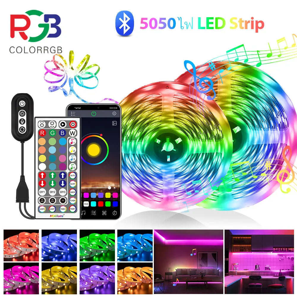 Led Strip Lights 40M (2 Rolls of 20M) Smart Light Strips with App Control RGB Led Lights for Bedroom，Music Sync Color Changing