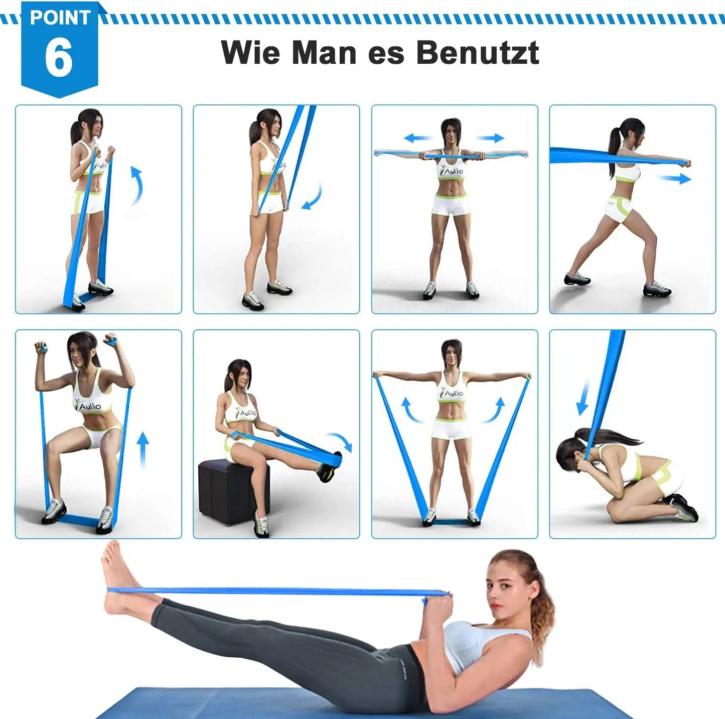 Elastic Fitness Bands 3Pcs Resistance Bands Elastic Fitness Tapes Yoga Pilates Crossfit Stretching Muscular Work Out Equipment