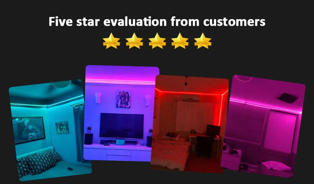 Led Strip Lights 40M (2 Rolls of 20M) Smart Light Strips with App Control RGB Led Lights for Bedroom，Music Sync Color Changing