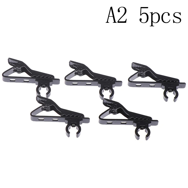 5pcs Microphone Iron Clip Tie Clip Mic Lapel Collar Clip Microphone Accessories Protable Clip For MP3 Phone Earphone