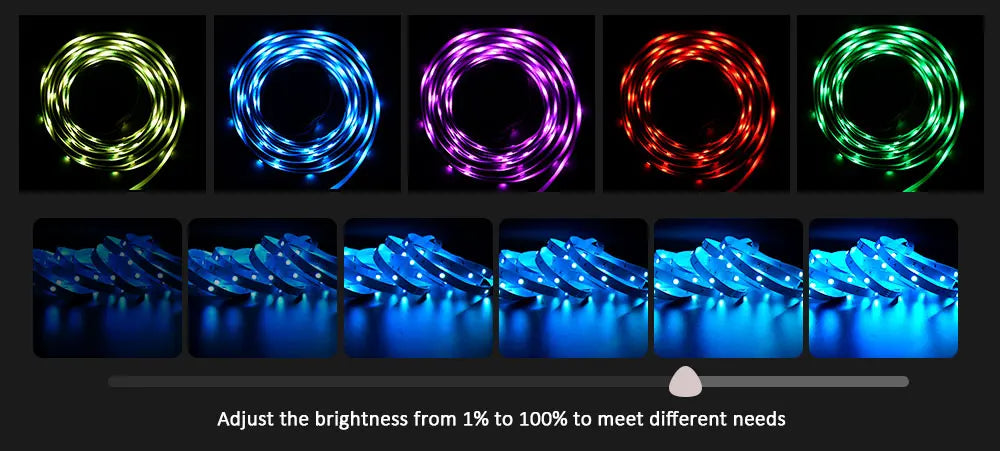 LED Strip Lights RGB ,5V 1M-30M,16 million colors, RGB , Led Strip Lighting Music Sync, Color Changing for Party Home