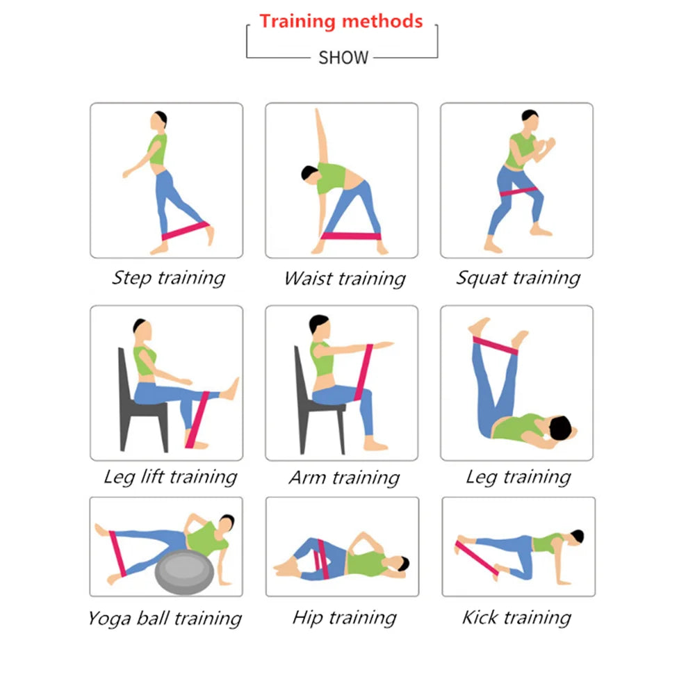 Fitness Body Building Yoga Resistance Bands Exercise Rubber Home Fitness Equipment Pilates Sport Training Workout Elastic Band