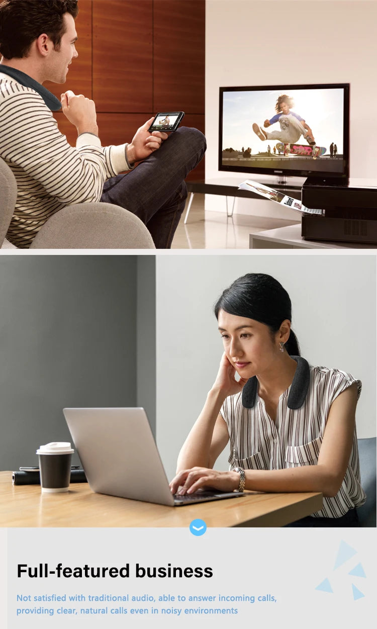 Bluetooth Speakers Neckband Wireless Wearable Speakers Home Outdoor Wireless Speakers 10Hrs True 3D Stereo Sound with Microphone