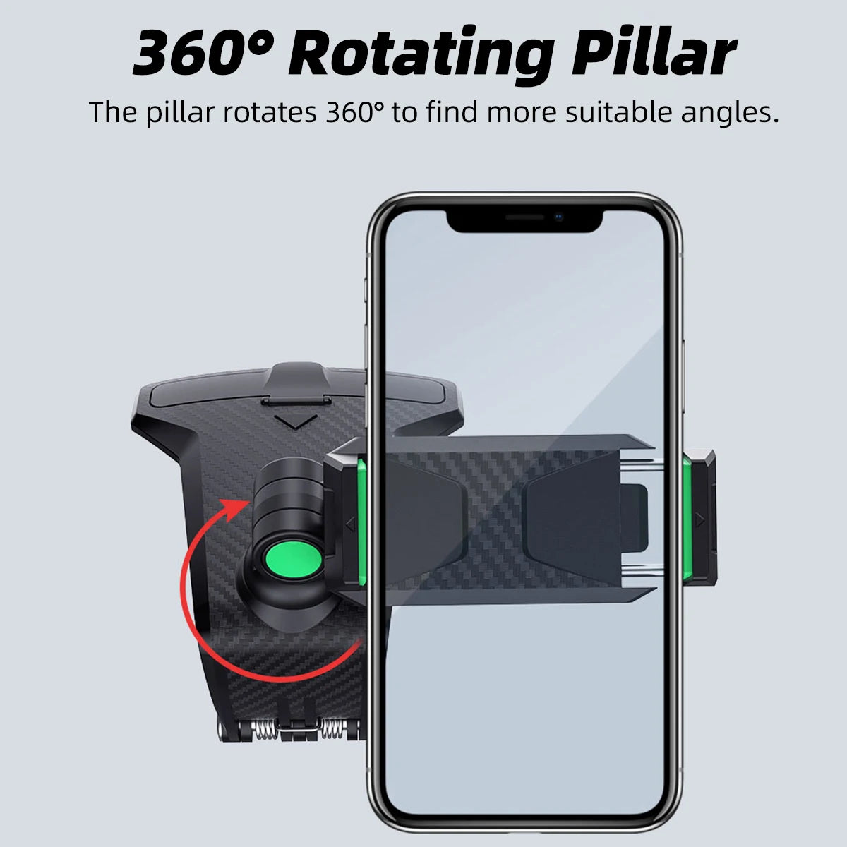 Car Dashboard Cell Phone Holder 1260 Degree Rotatable Phone Number The Car Phone Holder For iPhone 13 Mobile Phone Stand Support