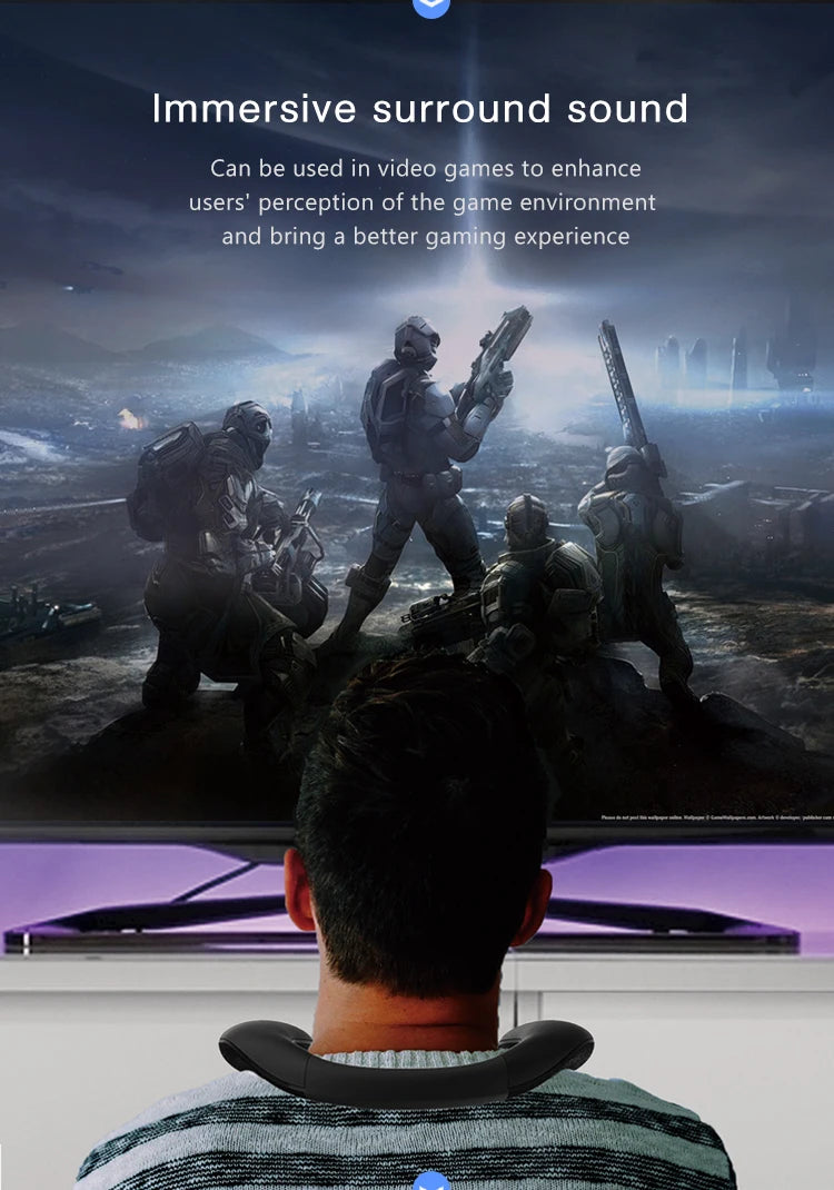 Bluetooth Speakers Neckband Wireless Wearable Speakers Home Outdoor Wireless Speakers 10Hrs True 3D Stereo Sound with Microphone