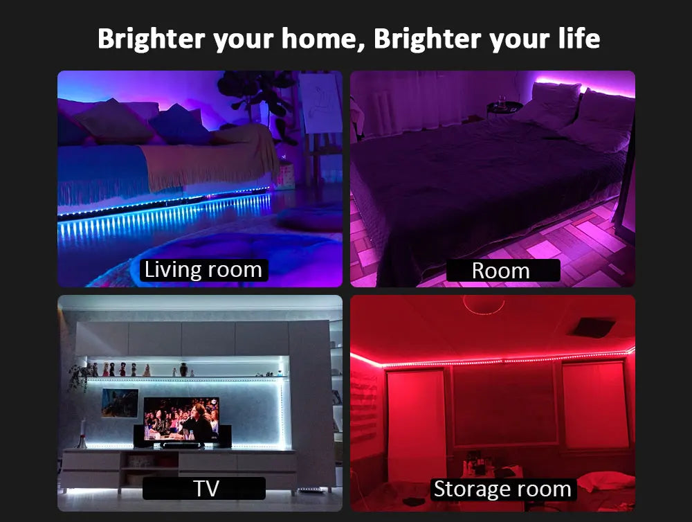 Led Strip Lights 40M (2 Rolls of 20M) Smart Light Strips with App Control RGB Led Lights for Bedroom，Music Sync Color Changing