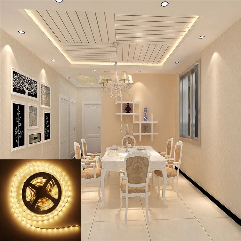 LED Strip Light 12V 5M 300 Leds SMD 3528 Diode Tape RGB & Single Colors High Quality LED Ribbon Flexible Home Decoration Lights