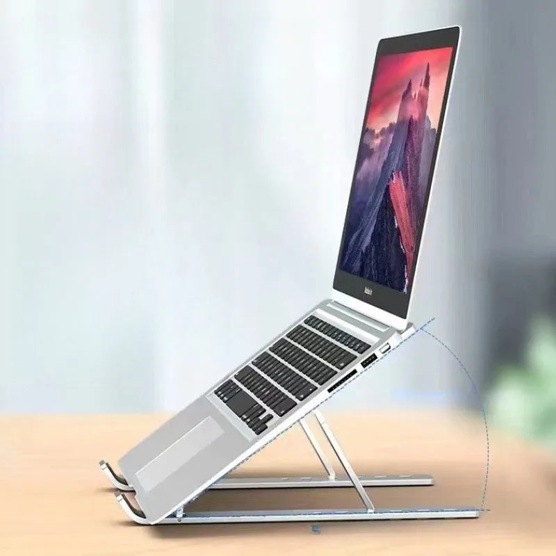 Portable Laptop Stand  Foldable ABS Material, Adjustable Desktop Height, Heat Dissipation, Laptop Stand, Storage Rack laptop arm