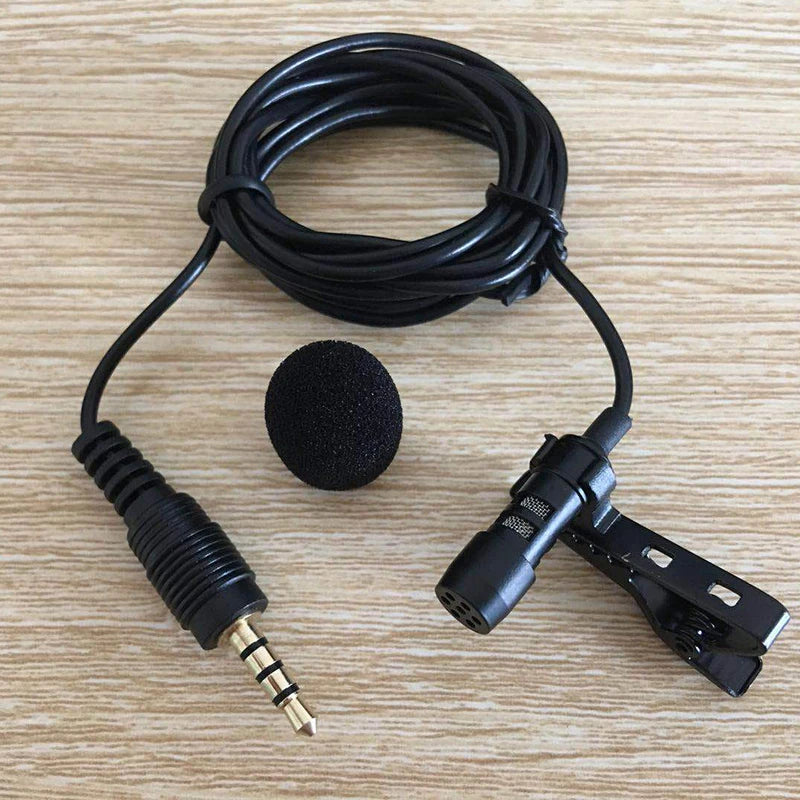 3.5Mm Omnidirectional Microphone Clip Portable Microphone 1.5m Wired Condenser Clip-on Lapel Mic Mini Audio Mic For Phone