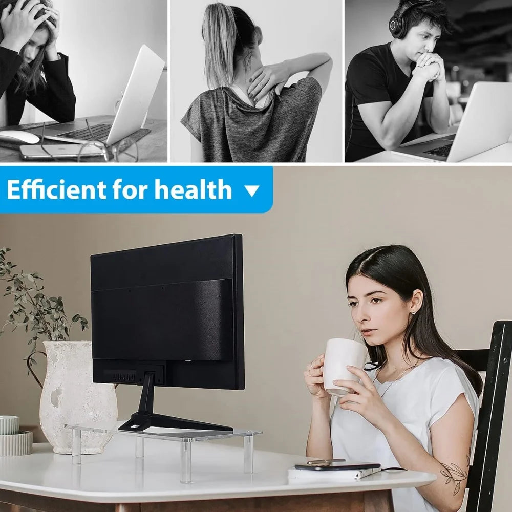 Monitor Stand, Monitor Stand Riser, Laptop Stand for Desk, Laptop Riser, Desk Organizer for Monitor, 15.6" Laptop, PC, Printer