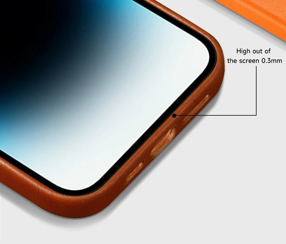 Official MagSafe Leather Case for iPhone 16 Pro Max 13 12 14 15 Plus Original Strong MacSafe Magnetic Cover Accessories