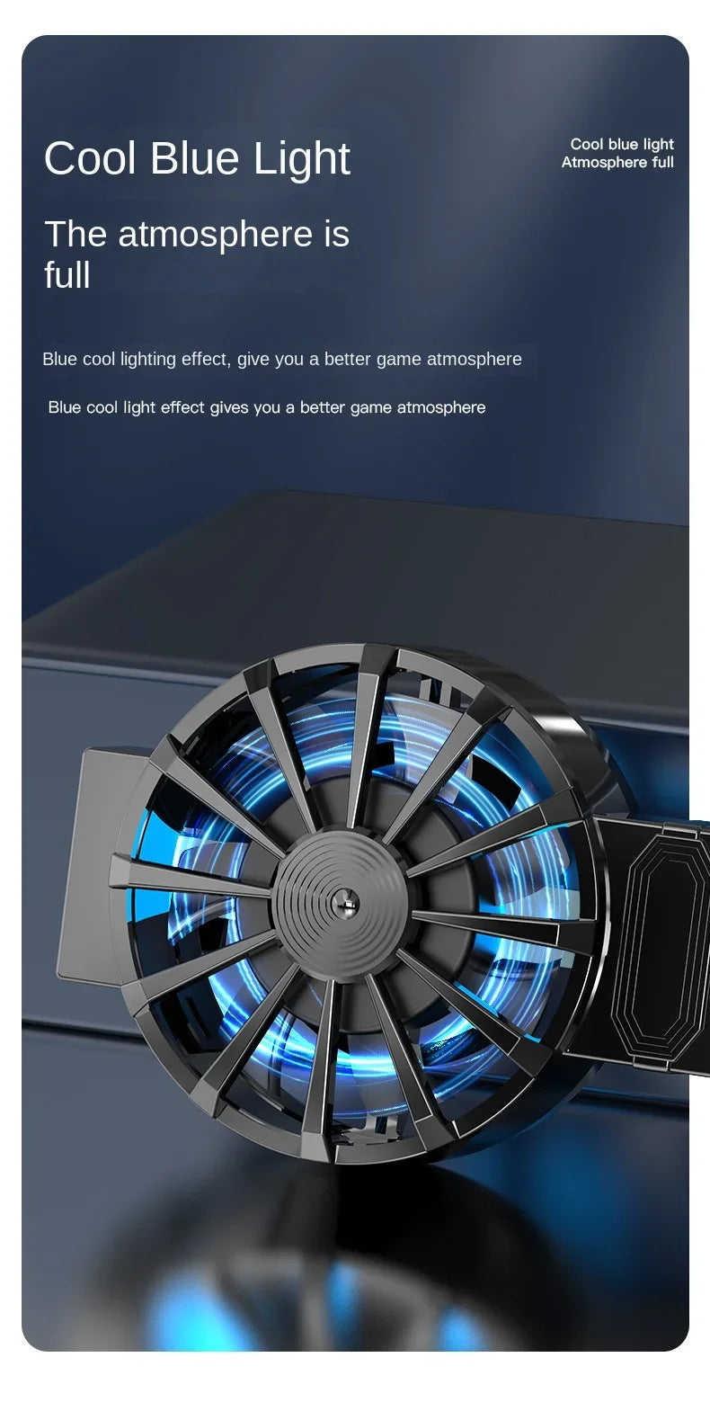 Portable Cooling Fan Mini Cooling Fans for Mobile Phone Silent Cooler Cell Phone Gaming Radiator Game Cooler