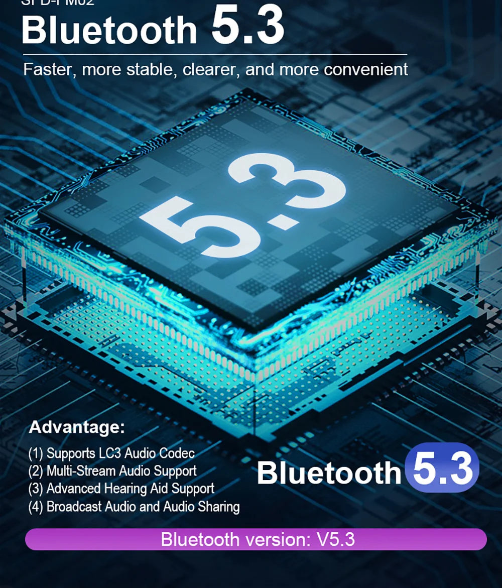 Bluetooth 5.3 Car FM Transmitter Receiver Mini USB Power Wireless Auto Audio Car Adapter Handsfree Call Car Auto Accessories