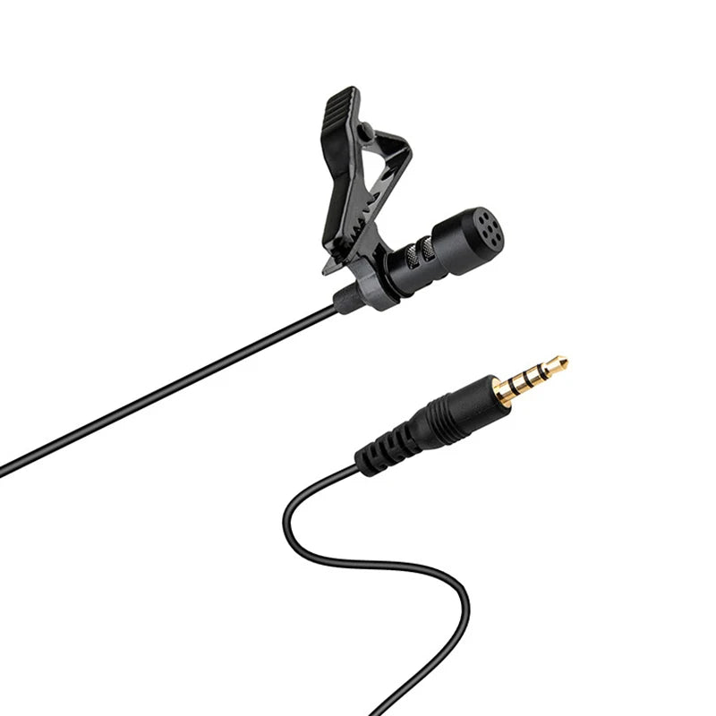 3.5Mm Omnidirectional Microphone Clip Portable Microphone 1.5m Wired Condenser Clip-on Lapel Mic Mini Audio Mic For Phone