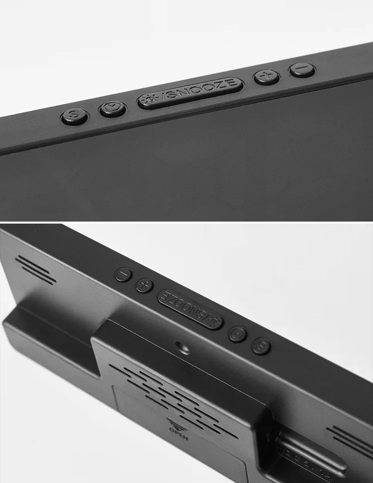 LED Digital Electronic Clock Backlight Large Number Alarm Clock Temperature Calendar Bedside Table Nightlight Home Decoration