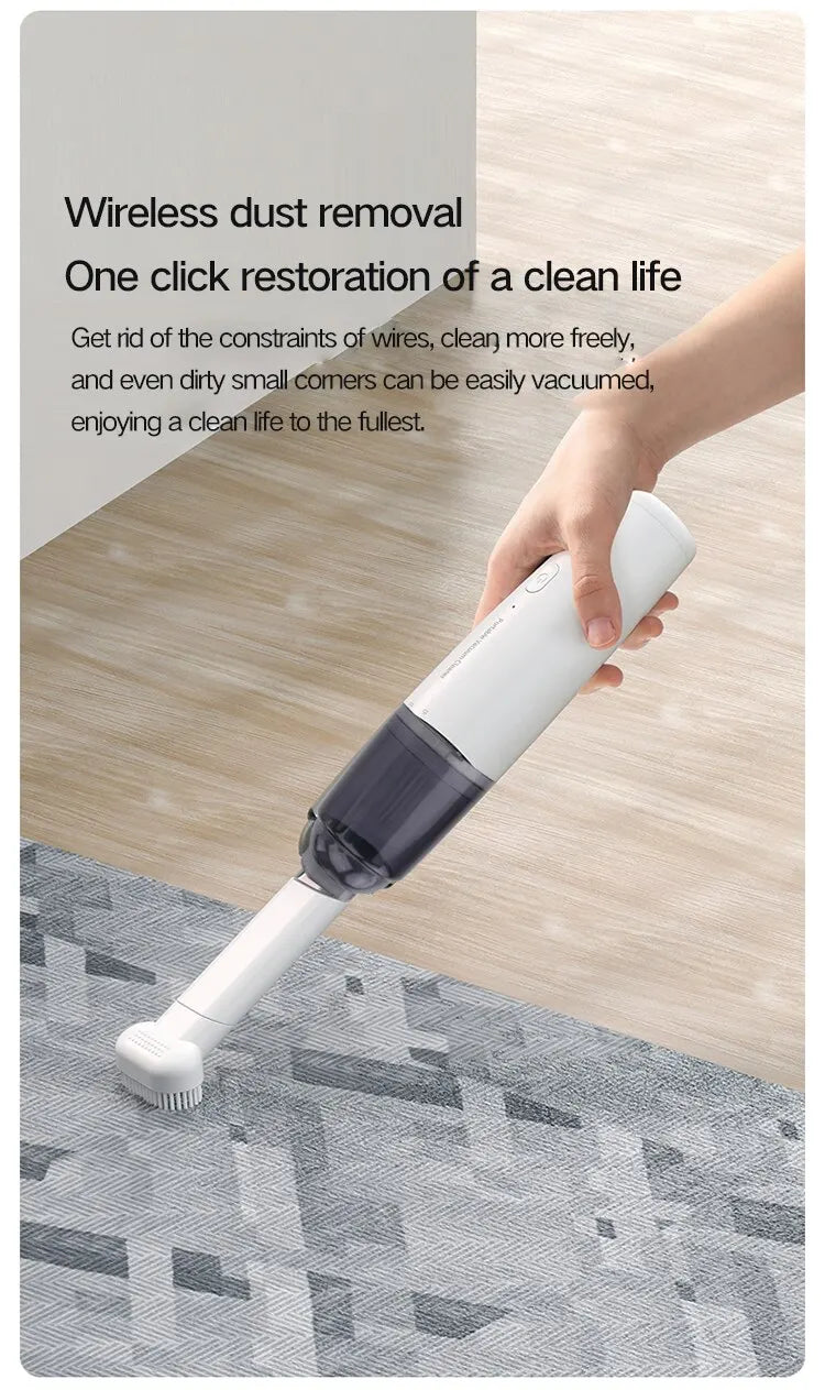 Vacuum Cleaner Mini Car Cleaning Powerful Suction Handheld Car Vacuum Cleaner Rechargeable for Car and Home Auto Vacuum Cleaner