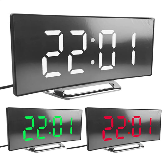 Digital Clock LED Display Digital Clock for Bedroom High-Brightness Time Management Tool Quiet for Boys Girls Teens Students