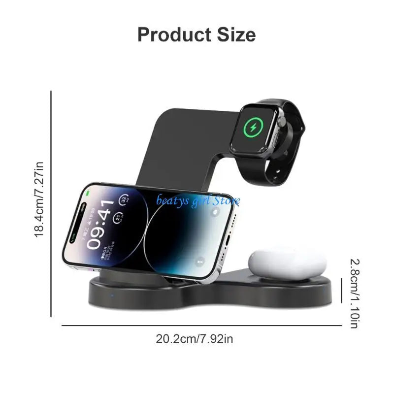 C7AB General Wireless Charging Dock Adjustable Charging Dock multifunction Wireless Charging Stand Compact Wireless Charging