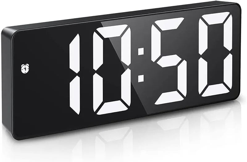 LED Digital Alarm Clock Portable Travel Clock for Bedroom Office  Kitchen Easy to Read Home Decor Battery Mains Powered