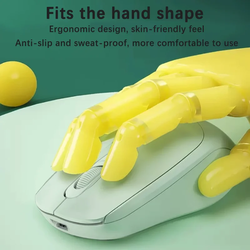 Wireless Mouse, Ergonomic Bluetooth-compatible with 2.4GHz Dual Mode Computer Mouse, with USB receiver, For Laptop PC Notebook